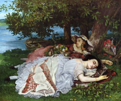 Meisjes aan de Oevers van de Seine, 1856-57 door Gustave Courbet